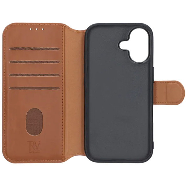 Rvelon Wallet Case for iPhone 17 - Brown