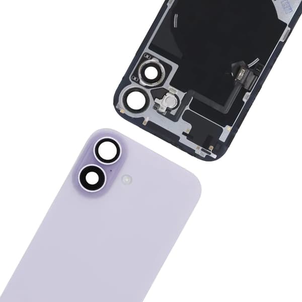 Back Glass Original with small parts for iPhone 17 - Lavender