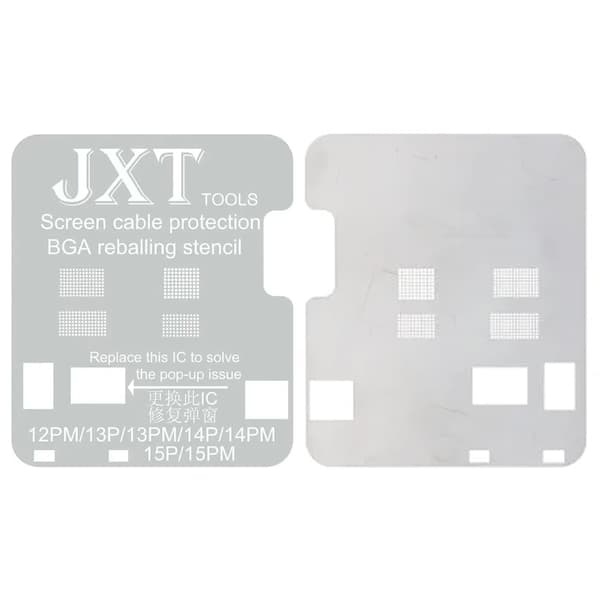 JXT TOOLS Cable Protection Shield BGA Reballing Stencil for 12 Pro Max to 15 Pro Max