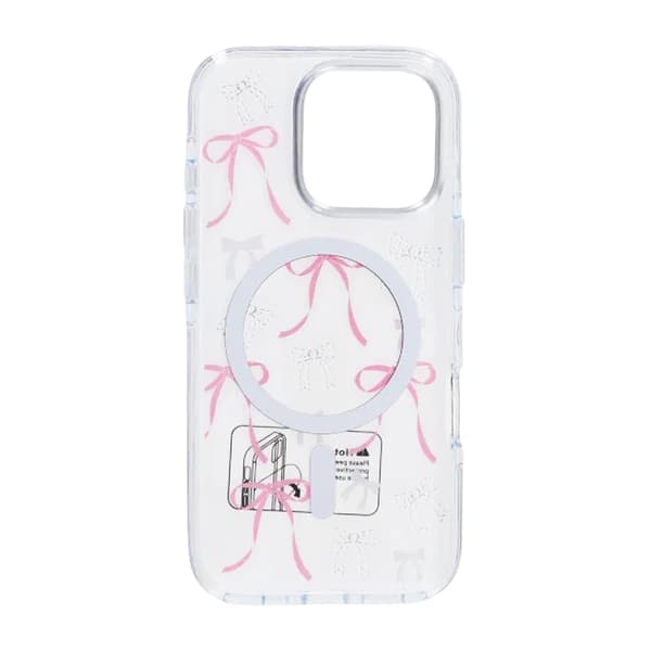 Case Magsafe for iPhone 16 Pro Max - Transparent with bow