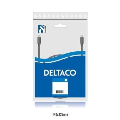 Deltaco Micro USB kabel 2 m - Svart Svart