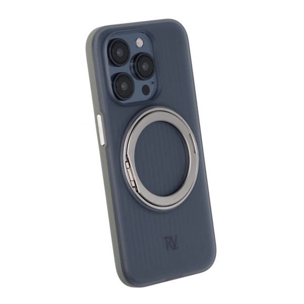 iPhone 15 Pro Max Rvelon Skal Roterande Magnet Stativ - Grå