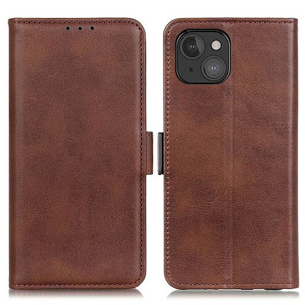 Textured iPhone 13 Mini cover - Dark brown