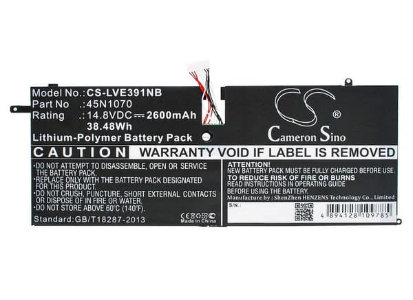 Battery for Lenovo ThinkPad X1 Carbon 3444 etc