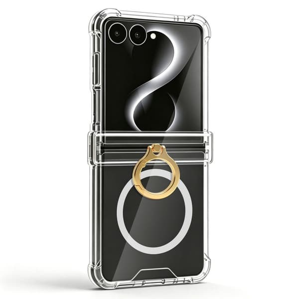 Samsung Galaxy Z Flip8 MagSafe Case with Ring Holder - Transparent