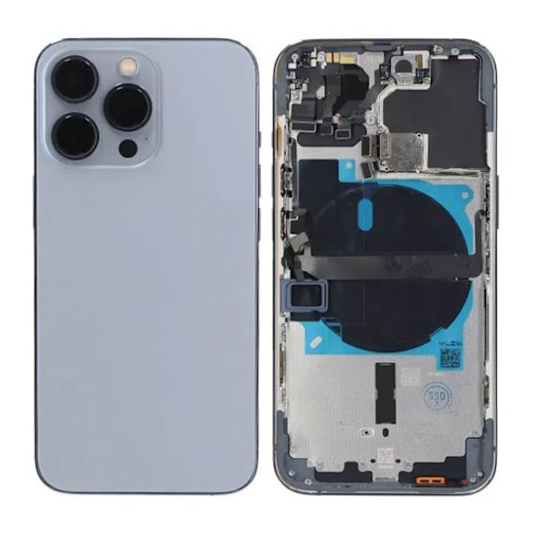 iPhone 13 Pro Baksida med Komplett Ram - Blå