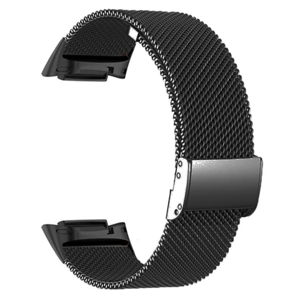 Fitbit Charge 6 / 5 Watch Strap in Metal - Black