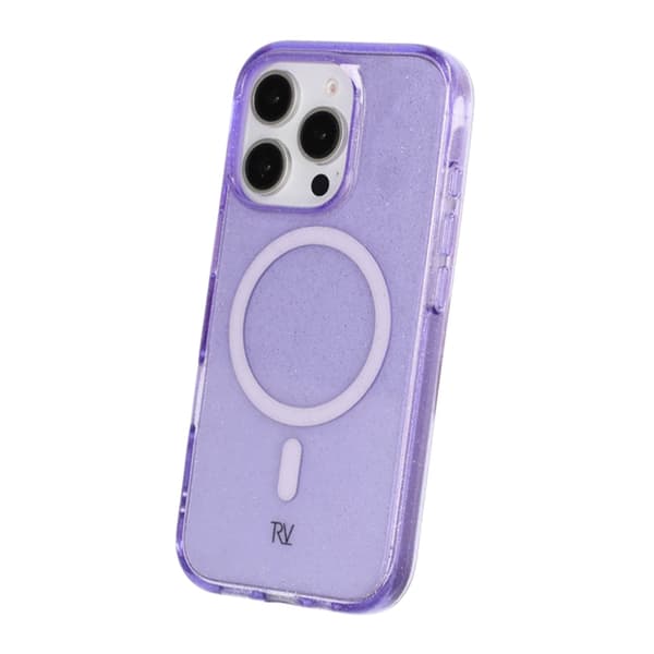 iPhone 16 Pro Rvelon TPU Mobile Case with MagSafe - Glitter Purple