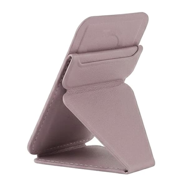 Foldable Ultra Thin Magnetic Cardholder Phone Kickstand Light Pink