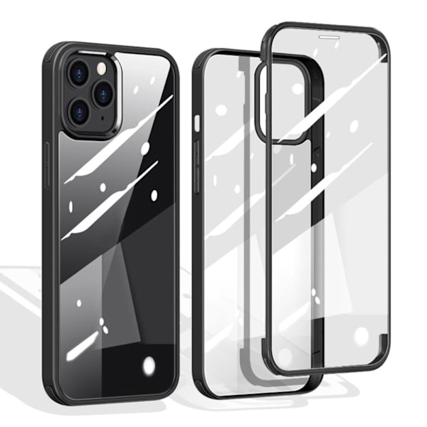 iPhone 13 Pro Max kuori näytönsuojalla - musta