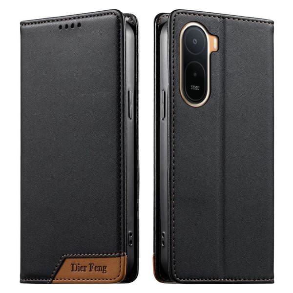 DIERFENG Xiaomi Redmi A7 Pro Wallet Cover RFID Blocking - Black