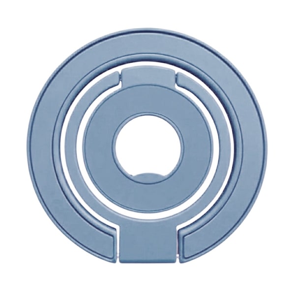 Foldable Double Magnetic Phone Ring Holder Blue