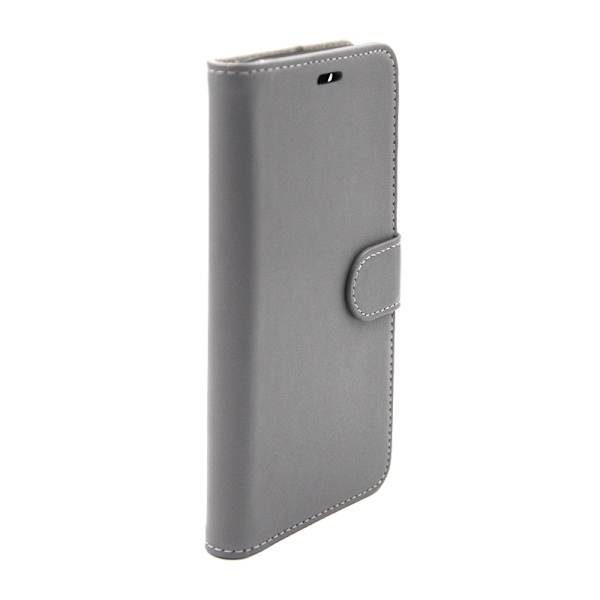 iPhone X/XS Plånboksfodral Läder med Stativ - Grå