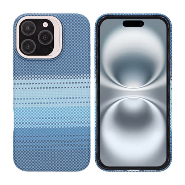 Magsafe Case and Stand for iPhone 16 Pro Max - Striped Blue