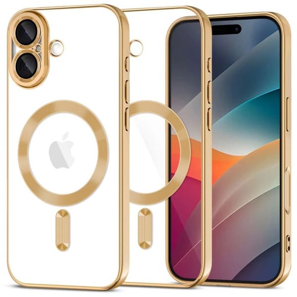Tech-Protect MagFlex MagSafe Case for iPhone 17 - Transparent Gold