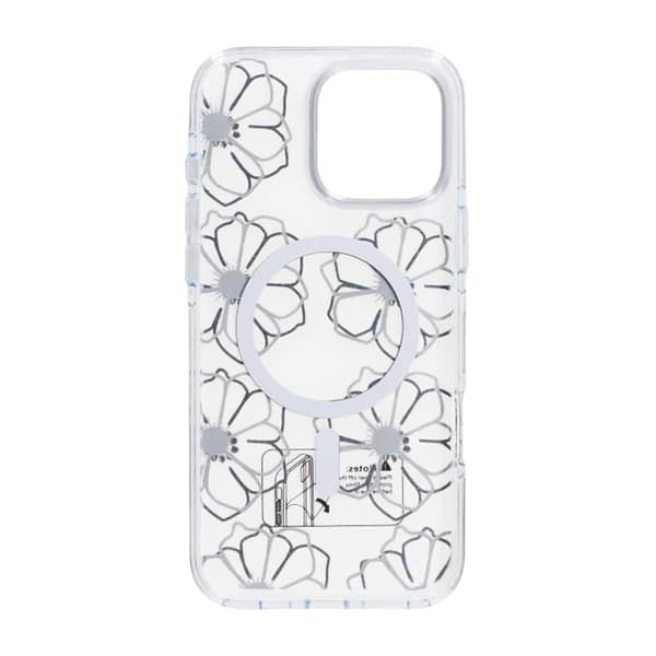 Case Magsafe for iPhone 16 Pro Max - Transparent with flowers