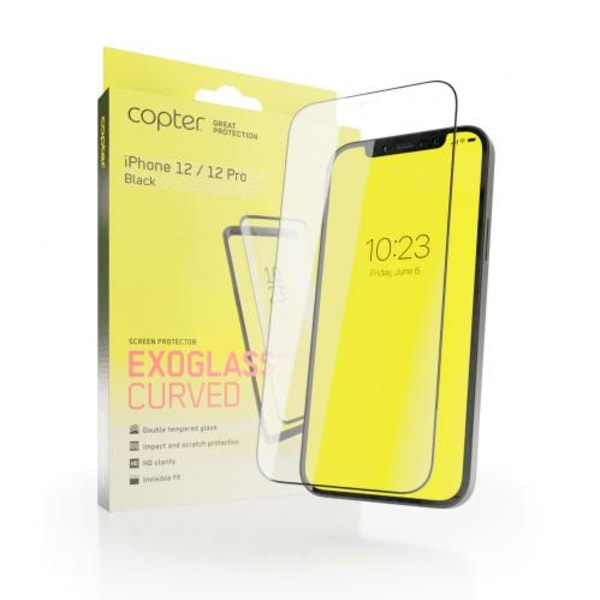 Copter Exoglass Curved Frame för iPhone 12 Pro & iPhone 12 6.1"