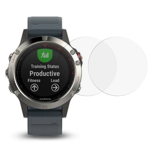 Garmin Fenix 5/5 Plus/5X/5X Plus Screen Protector 2-Pack - Transparent