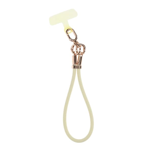Silicone Short Phone Wrist Lanyard for Phone Case Light Yellow