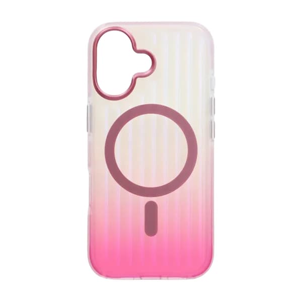 Corrugated MagSafe Mobile Case for iPhone 17 - Pink