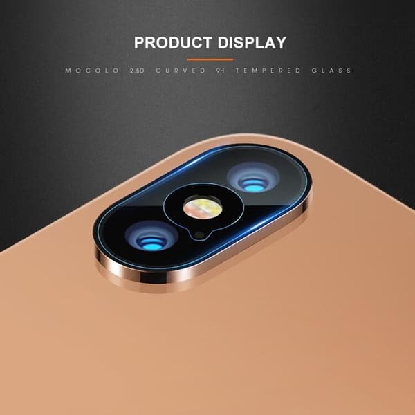 MOCOLO Linsskydd i Härdat Glas för iPhone XS Max Svart