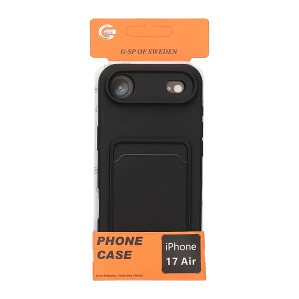 Silicone Case with Card Holder iPhone Air - Black