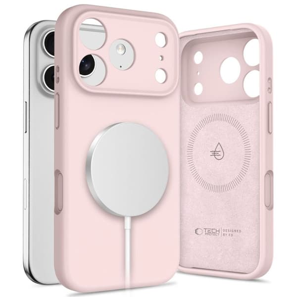 Tech-Protect Silicone MagSafe Case for iPhone 17 Pro Max - Pink