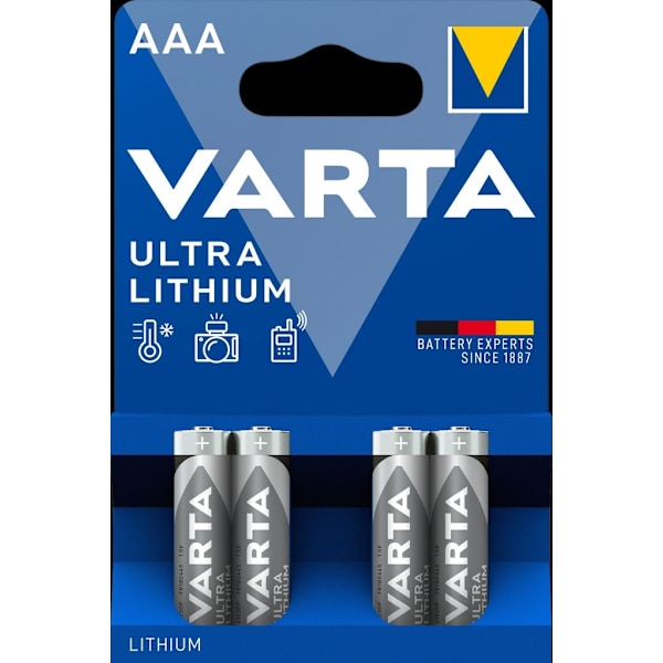 VARTA Ultra Lithium AAA battery, 4-pack