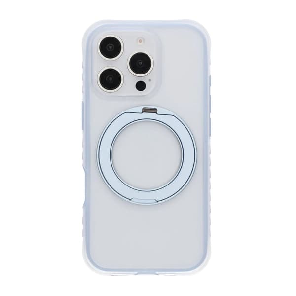 Armor Matte Frosted Magnetic Case with 360° Rotatable Kickstand - iPhone 16 Pro Max Blue