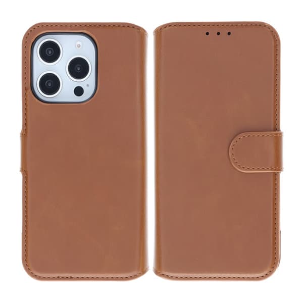 iPhone 16 Pro Max Wallet Case Magnet Rvelon - Brown