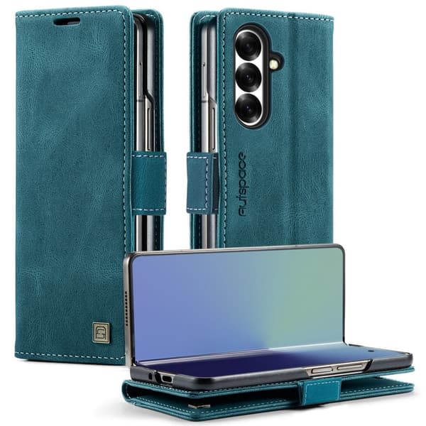 AUTSPACE Samsung Galaxy Z Fold8 Ultra Wallet Cover RFID Blocking - Blue