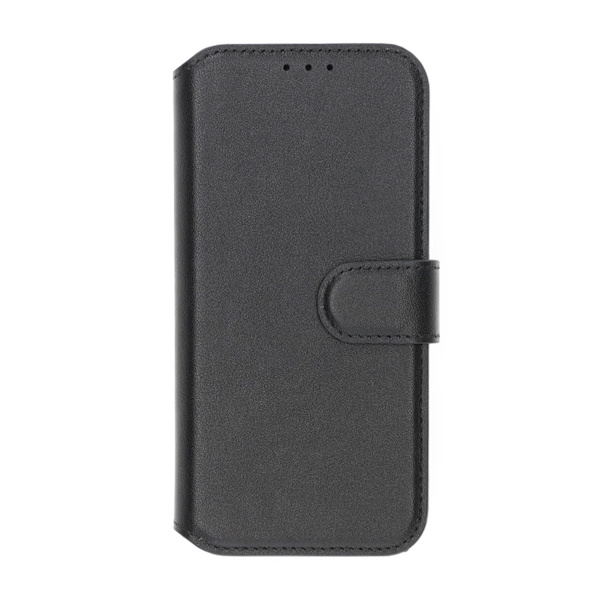 iPhone 16 Pro Max Wallet Case Genuine Leather Rvelon - Black