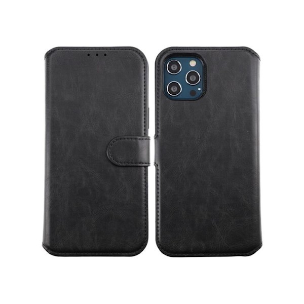 iPhone 12 Pro Max Plånboksfodral Magnet Rvelon - Svart