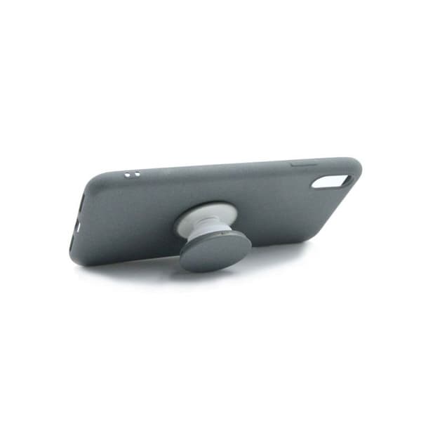iPhone XS Max Skal Med Kickstand Stativ TPU - Grå Svart