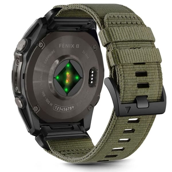 Tech-Protect Nylon Watch Strap for Garmin Fenix 6X/7X etc - Green