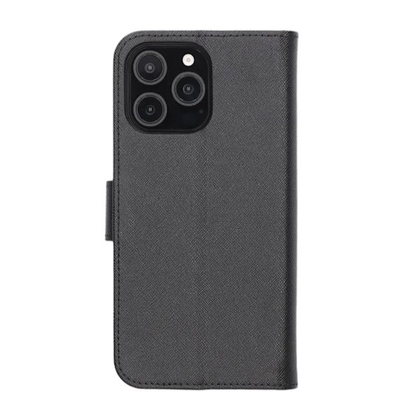 iPhone 16 Pro Max Wallet Case with Stand - Black