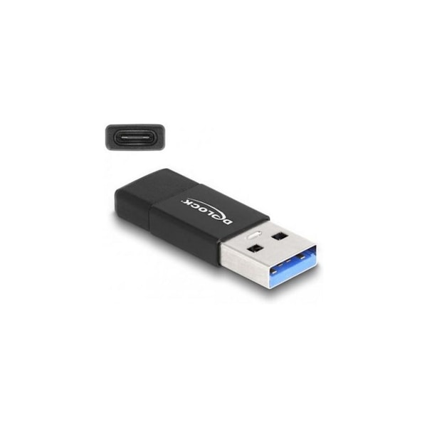 Delock USB-A to USB-C female Adapter, Active - Black
