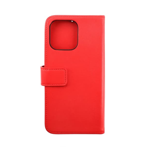 iPhone 14 Pro Max Plånboksfodral Läder Rvelon - Röd