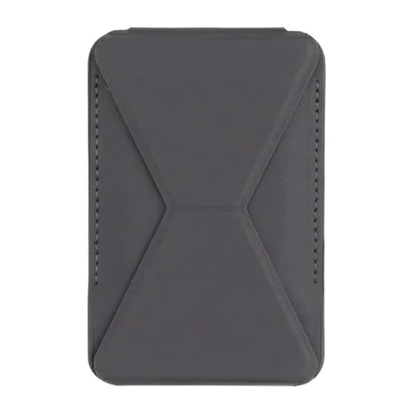 Foldable Ultra Thin Magnetic Cardholder Phone Kickstand Dark Gray