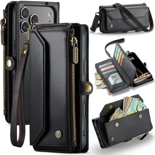 CASEME iPhone 18 Pro Max/17 Pro Max Wallet Cover RFID Blocking - Black