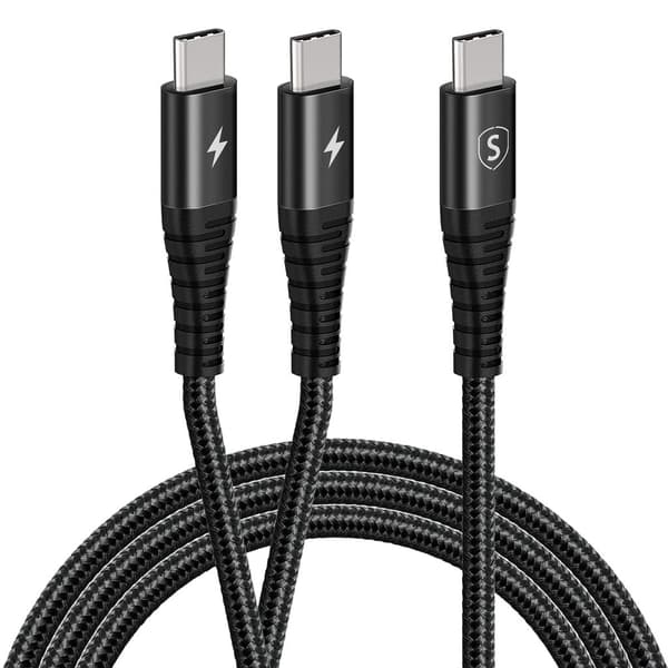SiGN 2-in-1 USB-C cable to 2x USB-C 60W, 1.2m – black