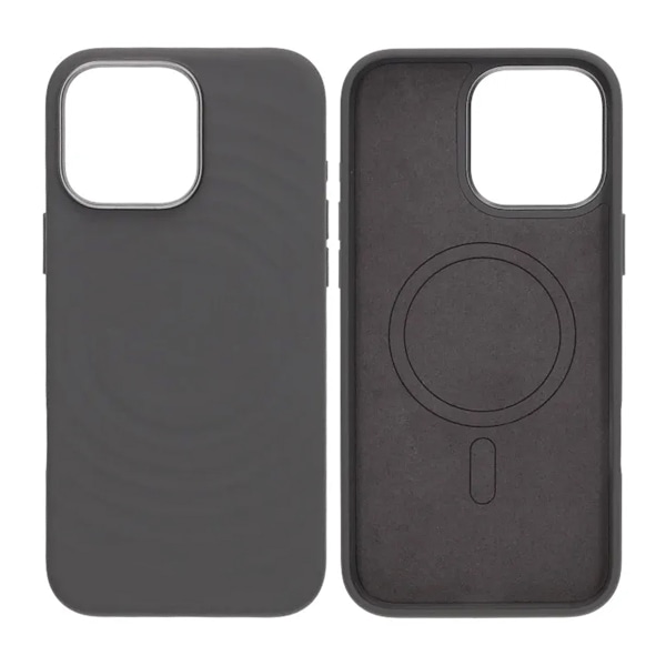 Silicone Mobile Case for iPhone 16 Pro Max - Gray with Camera Protection