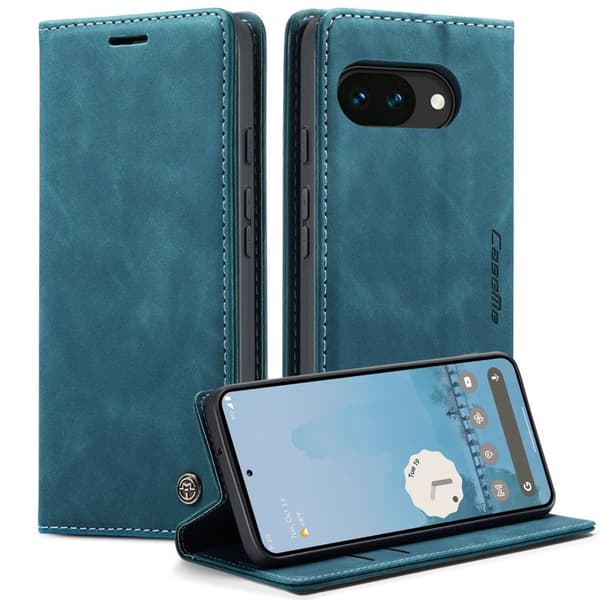 CASEME Google Pixel 10a Wallet Cover Stand PU Leather - Blue