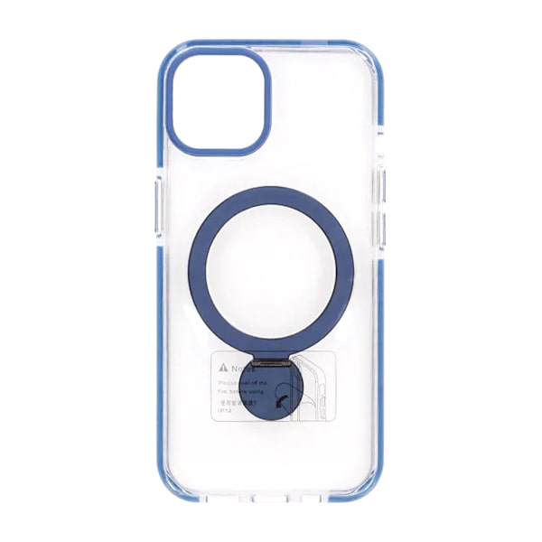 Pindun 360掳Rotating Stand Magnetic Case For iPhone 15 Blue