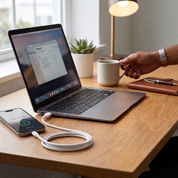 Rvelon USB-C Charging Cable 60W Fast Charging 2m - White