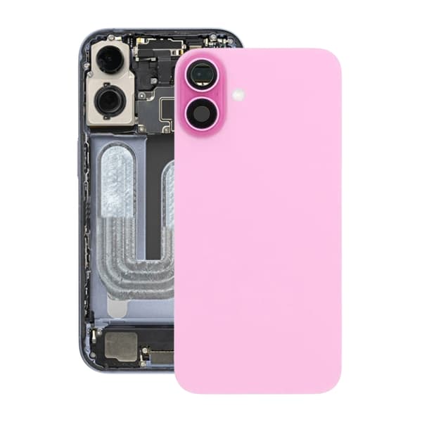 iPhone 16 Plus Back Glass with Magnet and Camera Lens - Pink