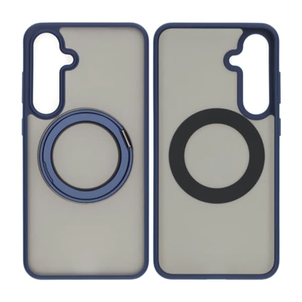 Matte case 360 ​​rotating bracket Mobile Phone Case For Samsung S24 Plus Blue