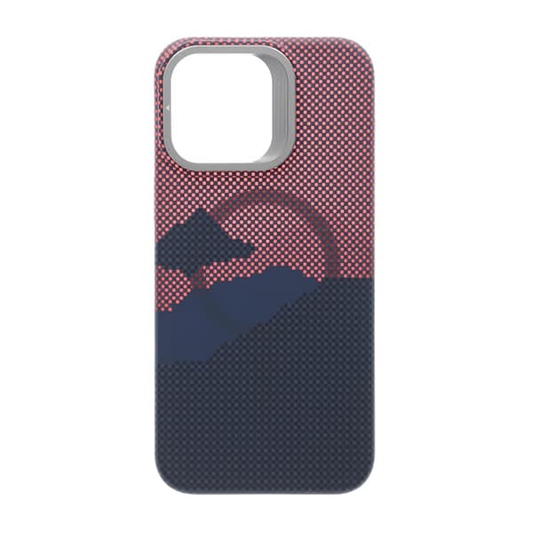 Mountain and xinghe mountain peak Case For iPhone 15 Pro Max mountaln red