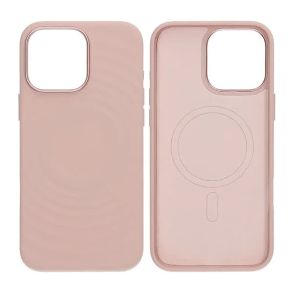 Silicone Mobile Case for iPhone 16 Pro Max - Pink with Camera Protection