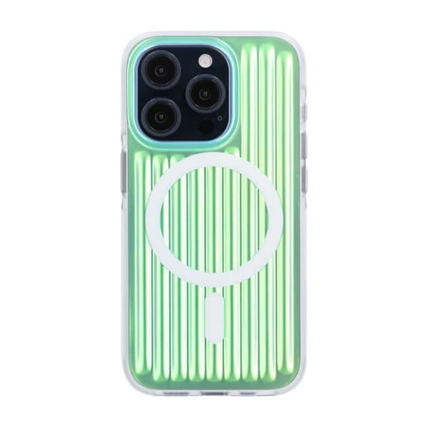 Model reflect color Magnetic Case For iPhone 15 Pro Green